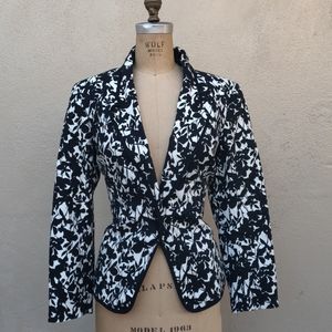Black and white blazer
